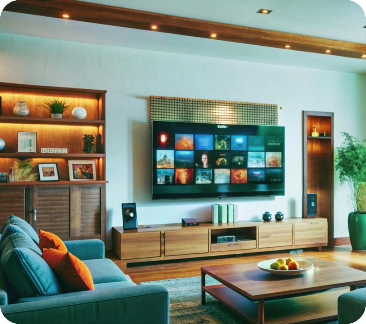 A modern Indian living space with Leecots home solutions